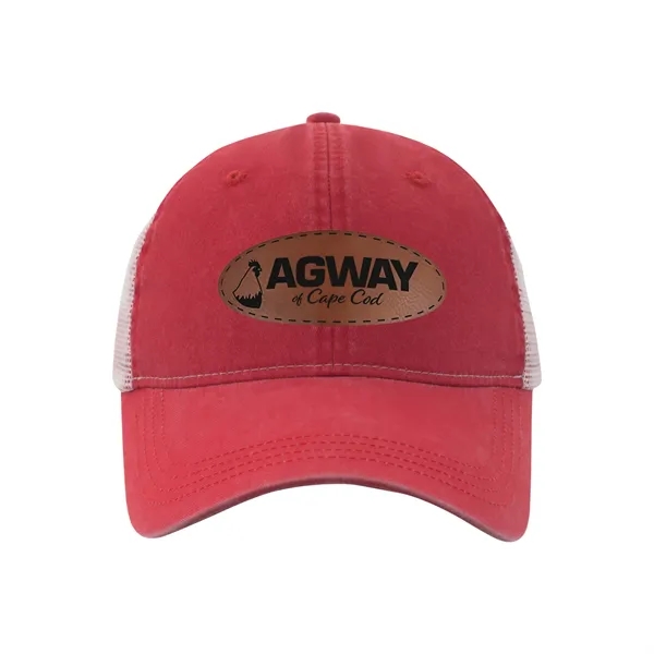 Hat with washed pigment-dyed twill front, unstructured mesh back and relaxed... from ASI 56070 Gemline / Gemline®