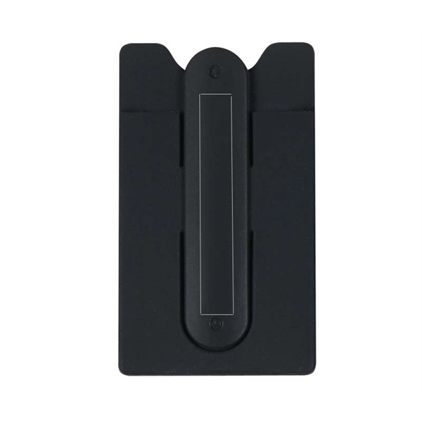Silicone wallet with stand that has adhesive to stick to the... from ASI 37218 Athena Promo (tm)