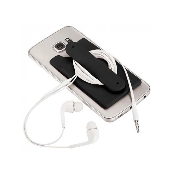 Silicone wallet with stand that has adhesive to stick to the... from ASI 37218 Athena Promo (tm)