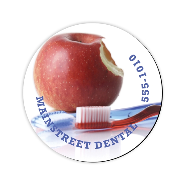 Coaster with a 1/8" thick rubber backing.... from ASI 59080 Halls & Company