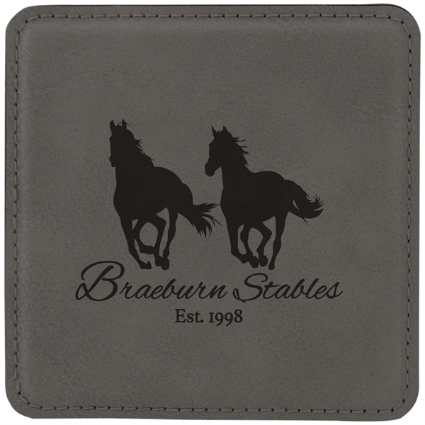 Leather coaster with a suede backing.... from ASI 59080 Halls & Company