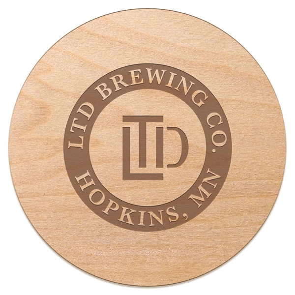 Wooden drink coasters with a natural cork backing.... from ASI 59080 Halls & Company