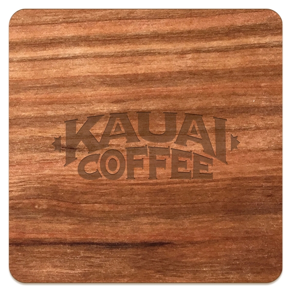 Wooden drink coasters with a natural cork backing.... from ASI 59080 Halls & Company