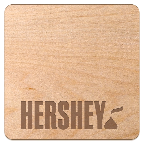 Wooden drink coasters with a natural cork backing.... from ASI 59080 Halls & Company
