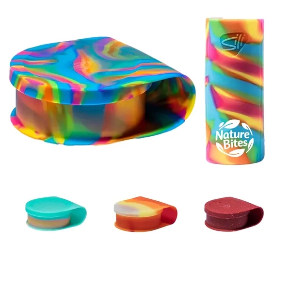 Durable silicone snack bowl with lid, ready for your custom imprint... from ASI 72657 Active Life Promo / Apres Ski Active Life