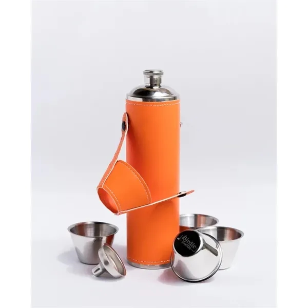 12oz Birdie Bottle Flask with 4 shot glasses in cap-perfect for... from ASI 72657 Active Life Promo / Apres Ski Ingrain