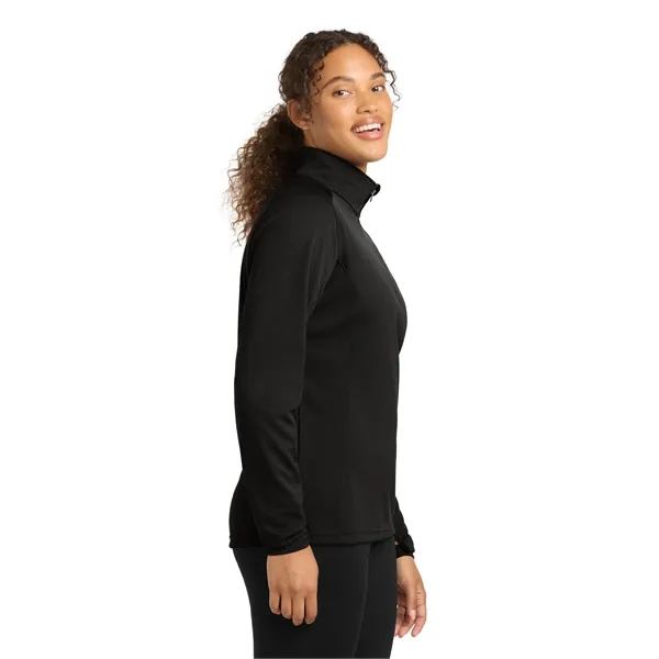 Sport-Tek Ladies Sport-Wick Textured 1/4-Zip Pullover.... from ASI 84863 SanMar