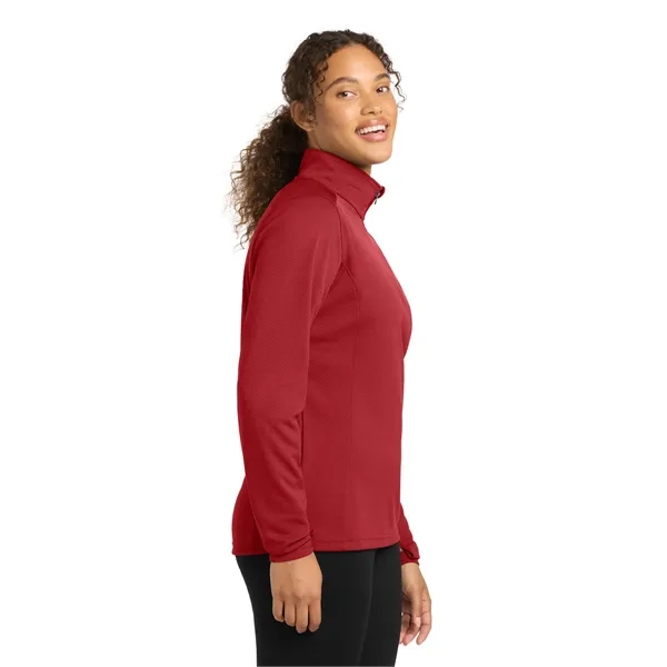 Sport-Tek Ladies Sport-Wick Textured 1/4-Zip Pullover.... from ASI 84863 SanMar