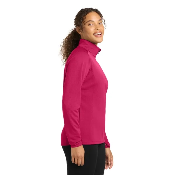 Sport-Tek Ladies Sport-Wick Textured 1/4-Zip Pullover.... from ASI 84863 SanMar