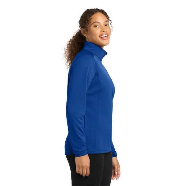 Sport-Tek Ladies Sport-Wick Textured 1/4-Zip Pullover.... from ASI 84863 SanMar