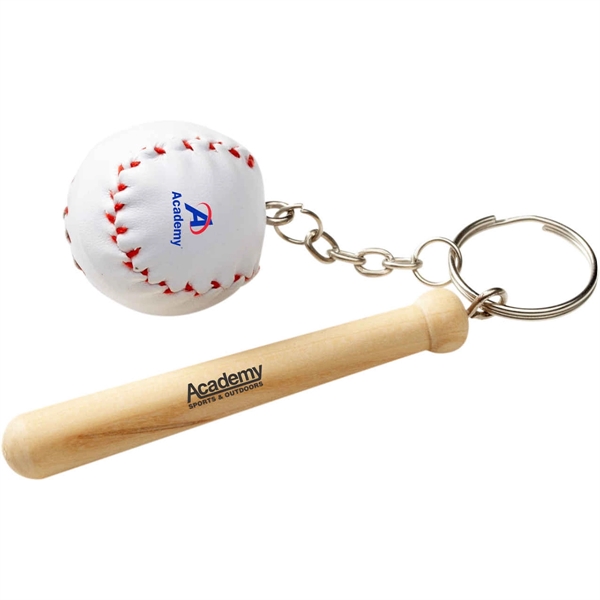 Baseball bat and ball keychain with split ring.... from ASI 63549 Jornik Manufacturing Corp / Jornik