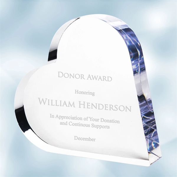 Heart shaped acrylic plaque in several sizes, perfect as a keepsake... from ASI 47791 Best Deal Awards