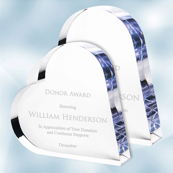 Heart shaped acrylic plaque in several sizes, perfect as a keepsake... from ASI 47791 Best Deal Awards