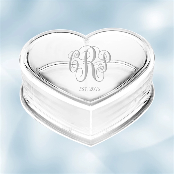 Acrylic heart-shaped box for storing jewelry, office supplies and more can... from ASI 47791 Best Deal Awards