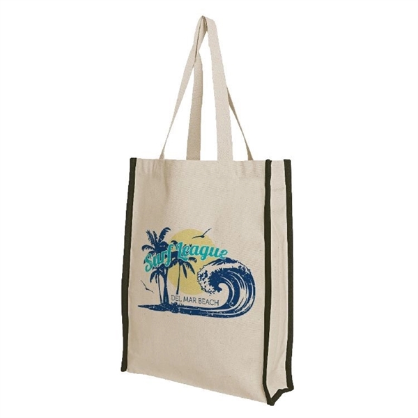 Accent Gusset Cotton Tote - An all purpose cotton tote bag... from ASI 67557 LimeLight Ent / Limelight USA