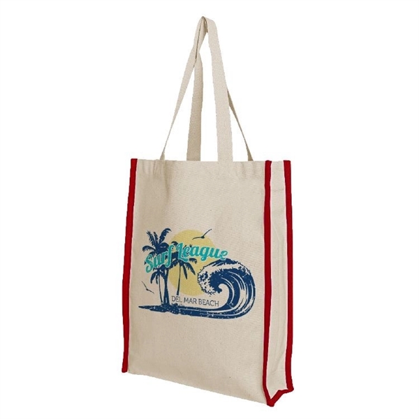 Accent Gusset Cotton Tote - An all purpose cotton tote bag... from ASI 67557 LimeLight Ent / Limelight USA