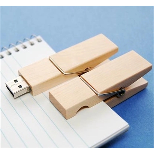 Portable memory, with panache! Use this clothespin flash drive to suit... from ASI 93131 US Flash & Technologies LLC