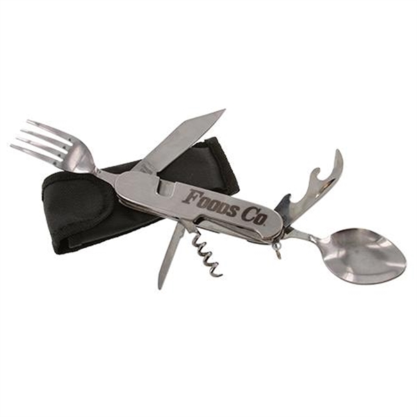 Stainless Steel Camping Knife with Fork & Spoon... from ASI 31570 Advantage Industries