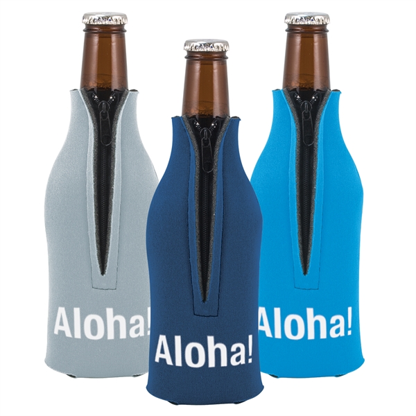 Zippered bottle insulator, 1/8" thick high-density open-cell scuba foam.... from ASI 74710 Numo / NUMO