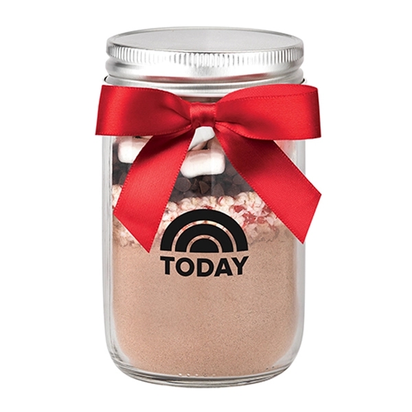 12 oz. Mason jar filled with hot chocolate mix, crushed peppermint,... from ASI 71685 Midnite Snax®