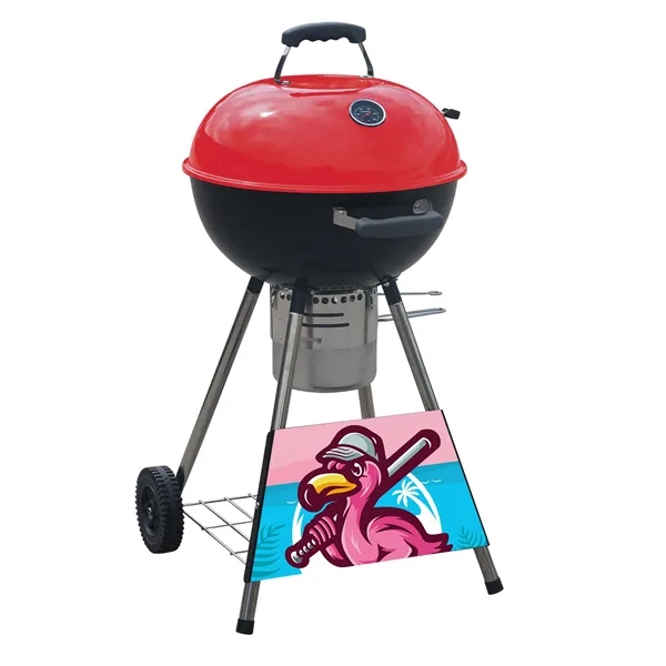Grill anywhere with this classic kettle-built-in logo plate and bold branding... from ASI 87188 Showdown Displays