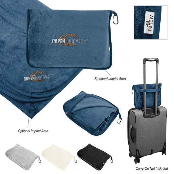 40" x 60" rPET fleece blanket with zippered pouch and trolley... from ASI 61125 Hit Promotional Products / Hit®