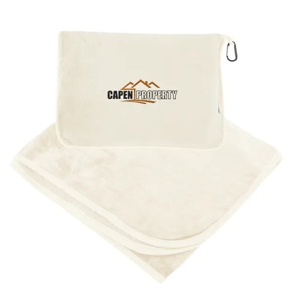 40" x 60" rPET fleece blanket with zippered pouch and trolley... from ASI 61125 Hit Promotional Products / Hit®