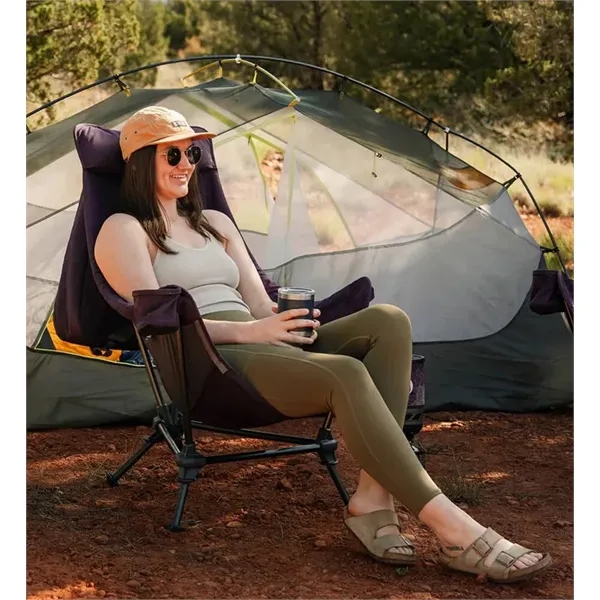 Adjustable, portable camp chair with pillow, cup holder, and backpack-ideal for... from ASI 72657 Active Life Promo / Apres Ski Active Life
