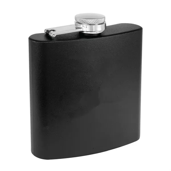 6 oz. matte powder coated stainless steel flask with laser engraving... from ASI 74601 Calico