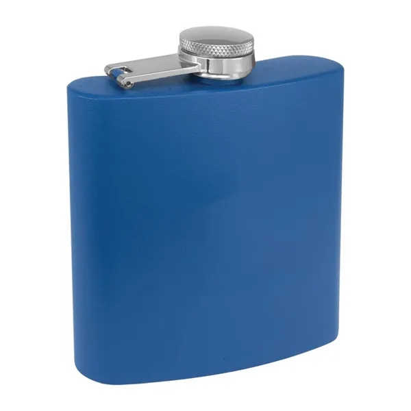 6 oz. matte powder coated stainless steel flask with laser engraving... from ASI 74601 Calico