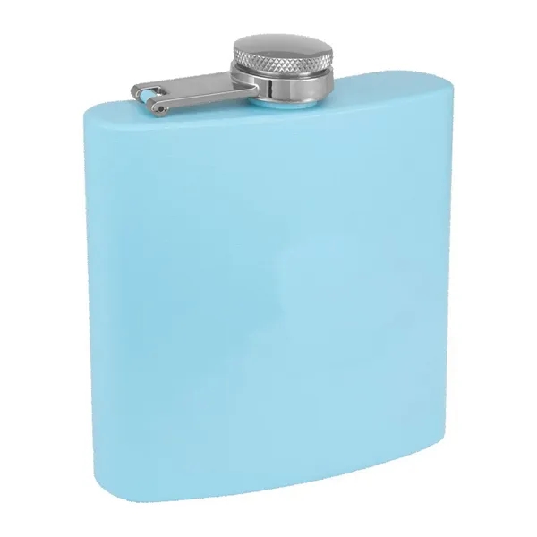 6 oz. matte powder coated stainless steel flask with laser engraving... from ASI 74601 Calico