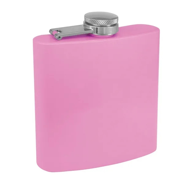 6 oz. matte powder coated stainless steel flask with laser engraving... from ASI 74601 Calico