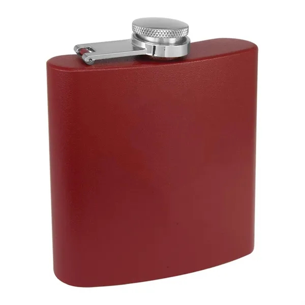 6 oz. matte powder coated stainless steel flask with laser engraving... from ASI 74601 Calico