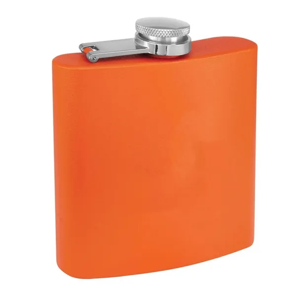 6 oz. matte powder coated stainless steel flask with laser engraving... from ASI 74601 Calico