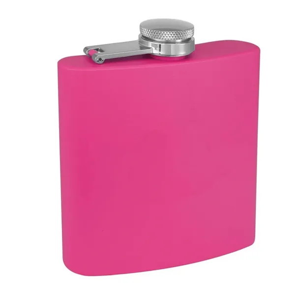 6 oz. matte powder coated stainless steel flask with laser engraving... from ASI 74601 Calico
