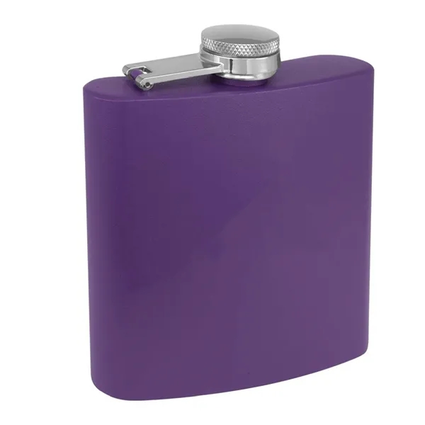 6 oz. matte powder coated stainless steel flask with laser engraving... from ASI 74601 Calico