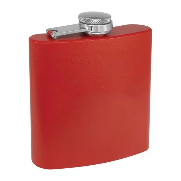 6 oz. matte powder coated stainless steel flask with laser engraving... from ASI 74601 Calico