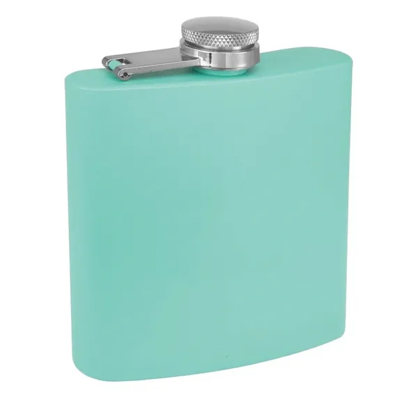 6 oz. matte powder coated stainless steel flask with laser engraving... from ASI 74601 Calico