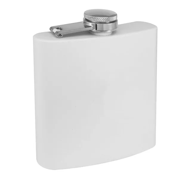 6 oz. matte powder coated stainless steel flask with laser engraving... from ASI 74601 Calico