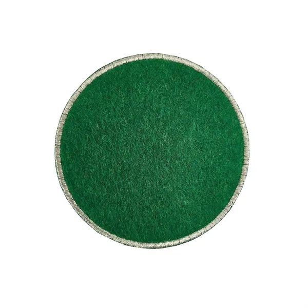 Polyester Felt coaster with metallic stitched edge border decorated with Direct... from ASI 90160 Suntex Industries