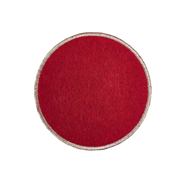 Polyester Felt coaster with metallic stitched edge border decorated with Direct... from ASI 90160 Suntex Industries