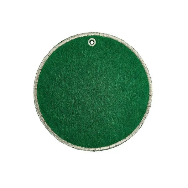 Polyester Felt oranment with metallic stitched edge border decorated with Direct... from ASI 90160 Suntex Industries