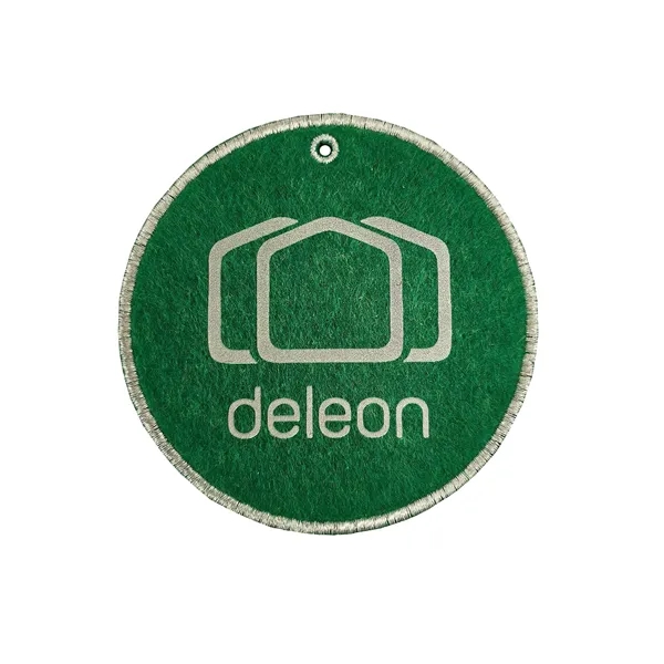 Polyester Felt oranment with metallic stitched edge border decorated with Direct... from ASI 90160 Suntex Industries