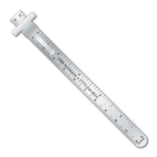 .020 stainless steel pocket ruler w/ clip including choice of architect... from ASI 53430 Executive Line / Executive Line®