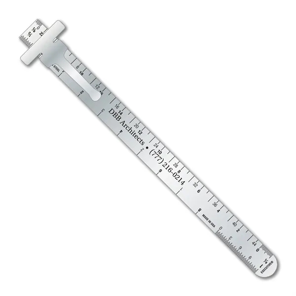 .020 stainless steel pocket ruler w/ clip including choice of architect... from ASI 53430 Executive Line / Executive Line®