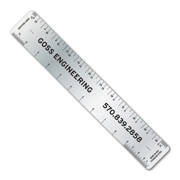 6 inch .020 stainless steel ruler with architect & engineer scales.... from ASI 53430 Executive Line / Executive Line®