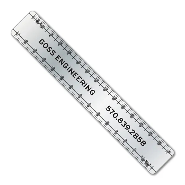 6 inch .020 stainless steel ruler with architect & engineer scales.... from ASI 53430 Executive Line / Executive Line®