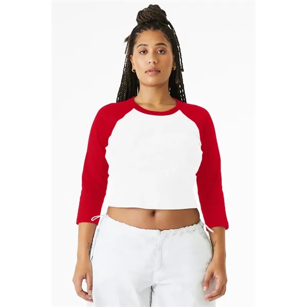 BELLA+CANVAS Women's Micro Rib 3/4 Raglan Baby Tee... from ASI 84863 SanMar