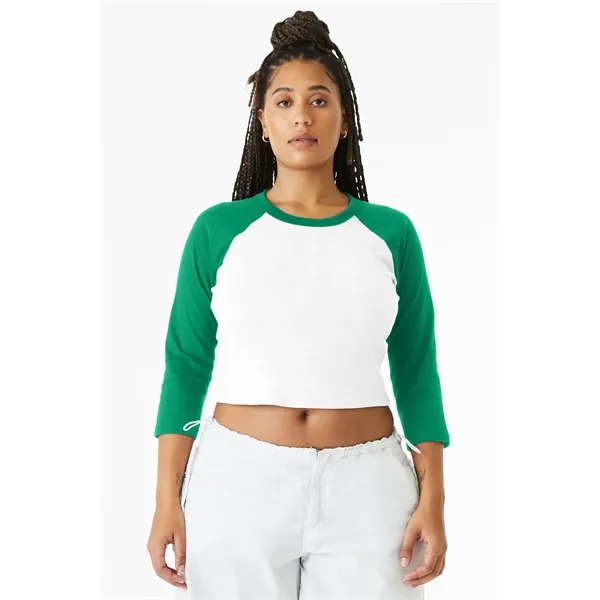 BELLA+CANVAS Women's Micro Rib 3/4 Raglan Baby Tee... from ASI 84863 SanMar