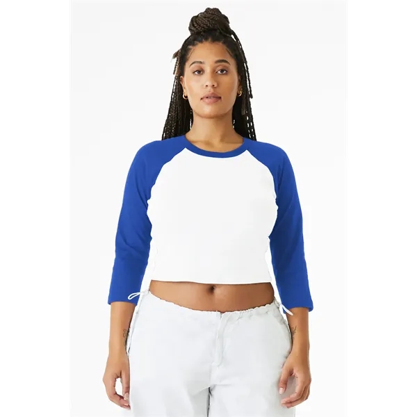 BELLA+CANVAS Women's Micro Rib 3/4 Raglan Baby Tee... from ASI 84863 SanMar